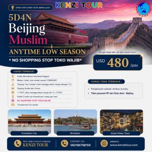 5D4N  Beijing Muslim NO SHOPPING STOP TOKO WAJIB