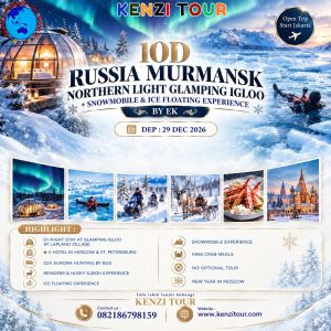 10D RUSSIA MURMANSK NORTHERN LIGHT GLAMPING IGLOO + SNOWMOBILE & ICE FLOATING EXPERIENCE