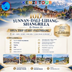 10D YUNNAN-DALI-LIJIANG-SHANGRILLA By Xiamen Air