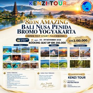 8D3N AMAZING BALI NUSA PENIDA BROMO YOGYAKARTA